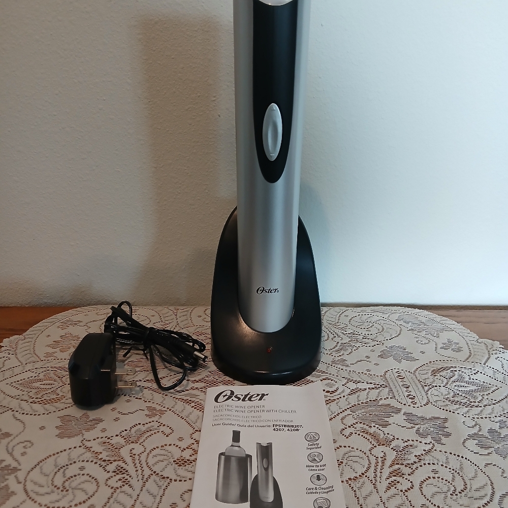 Oster Silver and Black Electric Wine Opener